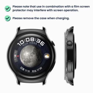 Set 2 Huse Kwmobile cu sticla securizata pentru Huawei Watch 4, Transparent, Plastic, 61909.02 - Img 6