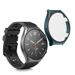 Set 2 Huse Kwmobile cu sticla securizata pentru Xiaomi Watch S1, Transparent/Verde, Plastic, KWM000015ES005C - Img 2
