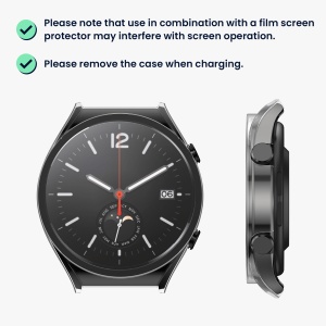 Set 2 Huse Kwmobile cu sticla securizata pentru Xiaomi Watch S1, Transparent/Verde, Plastic, KWM000015ES005C - Img 6