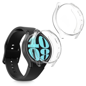 Set 2 Huse Kwmobile pentru Samsung Galaxy Watch 6, Transparent, Silicon, KWM000024TG001C - Img 1