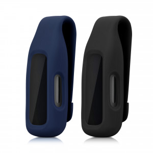Set 2 Huse pentru Fitbit Inspire 2/Ace 3, Kwmobile, Negru/Albastru, Silicon, 54017.02 - Img 2