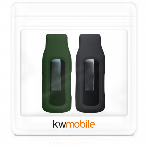 Set 2 Huse pentru Fitbit Inspire 2/Ace 3, Kwmobile, Negru/Verde, Silicon, 54017.05 - Img 6