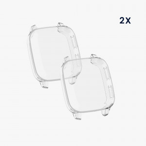 Set 2 huse pentru Garmin Venu Sq/Venu Sq Music, Kwmobile, Transparent, Silicon, 57775.02 - Img 11