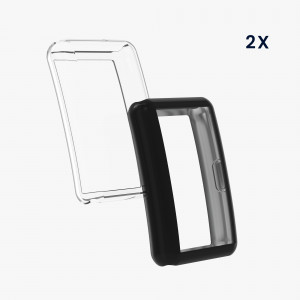 Set 2 Huse pentru Huawei Band 7/Band 6/Honor Band 6, Kwmobile, Negru/Transparent, Silicon, 58915.01 - Img 6