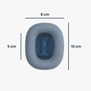 Set 2 Perne de urechi pentru casti Apple AirPods Max, Kwmobile, Albastru, Piele ecologica, 55895.04 - Img 5