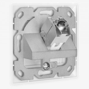 Set 2 Prize ecranate de retea RJ45 cu 2 mufe CAT 6A, Kwmobile, Alb, Metal, 54571.01.02 - Img 4