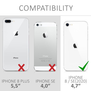Set 3 Folii de protectie pentru Apple iPhone 8 / iPhone 7 Plus / iPhone SE 2, kwmobile, Spate, Transparenta, 43325.5 - Img 5