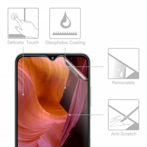 Set 3 Folii de protectie pentru Samsung Galaxy A22 5G, kwmobile, Fata, Transparenta, 55246.1 - Img 3