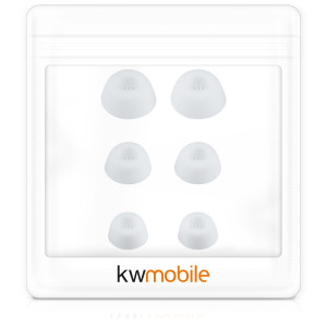 Set 6 Varfuri de schimb pentru casti Huawei FreeBuds Pro, Kwmobile, Alb, Silicon, 54779.02 - Img 5