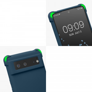Bumper kwmobile pentru Google Pixel 6, Silicon, Albastru, 55916.17 - Img 7
