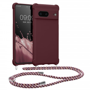 Bumper kwmobile pentru Google Pixel 7, Silicon, Visiniu, 59966.187 - Img 1