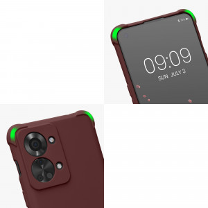 Bumper kwmobile pentru OnePlus Nord 2T , Silicon, Visiniu, 58770.187 - Img 8