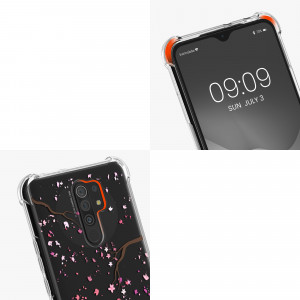 Bumper kwmobile pentru Xiaomi Redmi 9, Silicon, Transparent/Roz, 56532.02 - Img 7