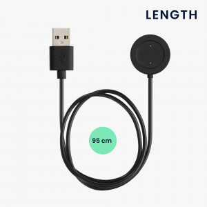 Cablu de incarcare USB pentru Xiaomi Mi Watch Color Sport/Watch S1 Active, Kwmobile, Negru, Plastic, 58354.01 - Img 4