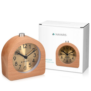 Ceas cu alarma analogic din lemn Snooze Retro, 46228.24 - Img 8