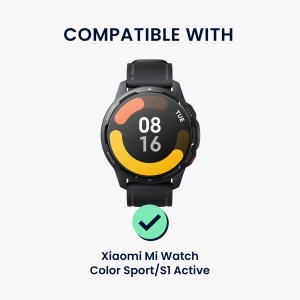 Curea Kwmobile pentru Xiaomi Mi Watch Color Sport/S1 Active, Negru, Silicon, KWM0000257H001C - Img 6