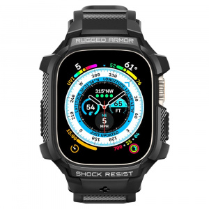 Curea Spigen Rugged Armor Pro pentru Apple Watch Ultra 1/2 (49 Mm) Negru - Img 3