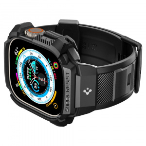Curea Spigen Rugged Armor Pro pentru Apple Watch Ultra 1/2 (49 Mm) Negru - Img 8