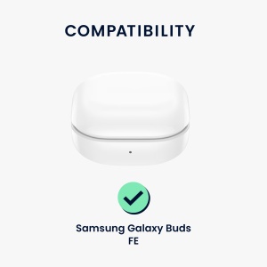 Husa Casti Kwmobile pentru Samsung Galaxy Buds FE, Gri inchis, Silicon, KWM000025DI001C - Img 7