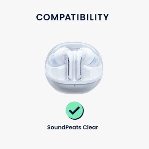 Husa Casti Kwmobile pentru SoundPEATS Clear, Alb, Silicon, KWM0000259W001C - Img 7