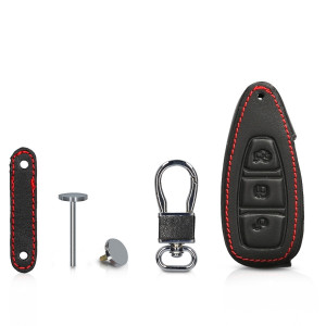 Husa Cheie Auto pentru Ford - 3 Butoane - Keyless Go, Piele ecologica, Negru, 43956.01 - Img 4