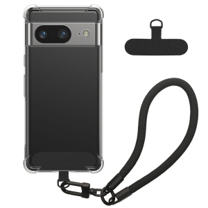 Husa Kwmobile cu jnur detasabil pentru Google Pixel 7, Transparent/Negru, Silicon, KWM000020PC001C - Img 1
