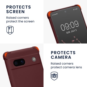 Husa Kwmobile cu jnur pentru Google Pixel 7a, Violet, Silicon, 61600.187 - Img 4