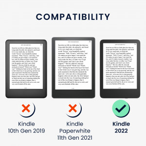 Husa kwmobile pentru Amazon Kindle (2022), Piele ecologica, Multicolor, 59989.01 - Img 3