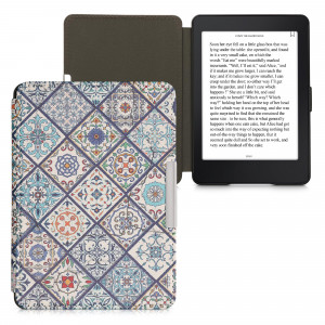 Husa kwmobile pentru Amazon Kindle Paperwhite 7, Piele ecologica, Multicolor, 23136.48 - Img 2