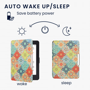 Husa kwmobile pentru Amazon Kindle Paperwhite 7, Piele ecologica, Multicolor, 45569.59 - Img 4