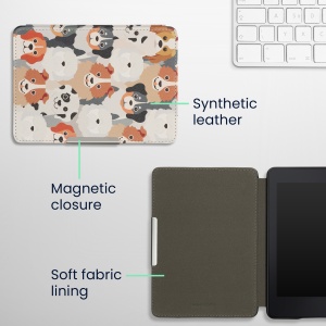 Husa Kwmobile pentru Amazon Kindle Paperwhite, Multicolor, Piele ecologica, KWM000007TD037C - Img 6