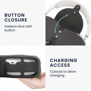Husa kwmobile pentru Apple Airpods Max, Silicon, Alb, 59791.02 - Img 6