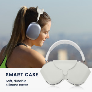 Husa kwmobile pentru Apple Airpods Max, Silicon, Alb, 59791.02 - Img 7