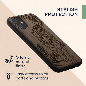 Husa Kwmobile pentru Apple iPhone 11, Lemn, Maro, 49799.14 - Img 7