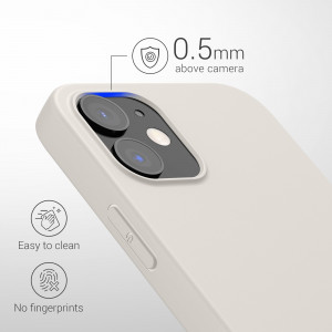 Husa Kwmobile pentru Apple iPhone 12/iPhone 12 Pro, Silicon, Alb, 53938.204 - Img 4