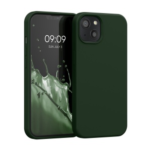 Husa Kwmobile pentru Apple iPhone 13, Verde inchis, Silicon, KWM000013OV096C - Img 1