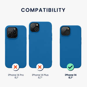 Husa Kwmobile pentru Apple iPhone 14, Silicon, Albastru, 59071.228 - Img 3
