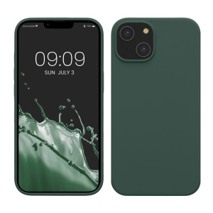 Husa Kwmobile pentru Apple iPhone 14, Verde inchis, Silicon, KWM000016NI050C - Img 1