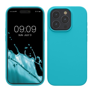 Husa Kwmobile pentru Apple iPhone 15 Pro, Albastru deschis, Silicon, KWM000020CC015C - Img 1