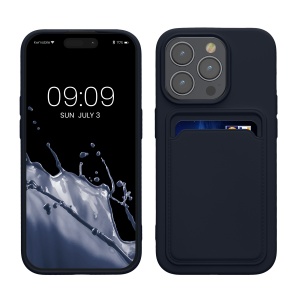 Husa Kwmobile pentru Apple iPhone 15 Pro, Albastru inchis, Silicon, KWM000020EO004C - Img 1
