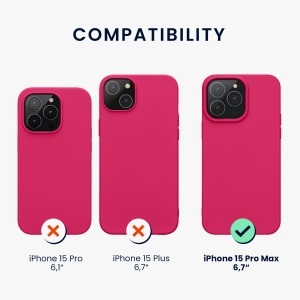 Husa Kwmobile pentru Apple iPhone 15 Pro Max, Roz, Silicon, 61960.77 - Img 6