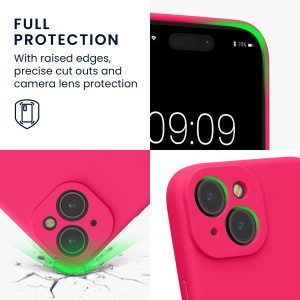 Husa Kwmobile pentru Apple iPhone 15, Roz, Silicon, KWM000022OL001C - Img 3