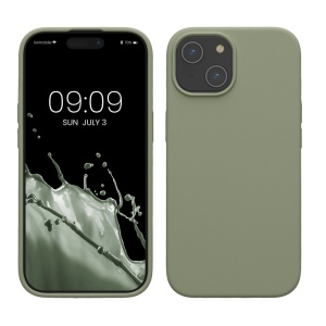 Husa Kwmobile pentru Apple iPhone 15, Verde deschis, Silicon, KWM000020CA019C - Img 1