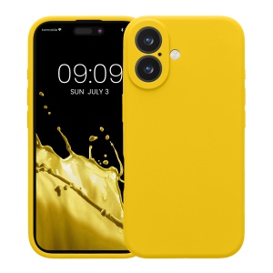 Husa Kwmobile pentru Apple iPhone 16, Galben, Silicon, KWM000022TY002C - Img 2