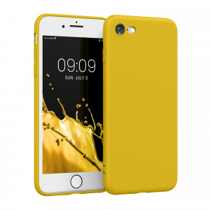 Husa Kwmobile pentru Apple iPhone SE 2/iPhone SE 3/iPhone 8, Galben, Silicon, 39458.165 - Img 1