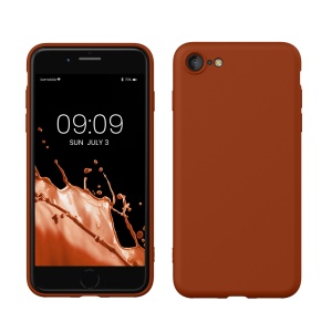 Husa Kwmobile pentru Apple iPhone SE (2022)/iPhone SE (2020)/iPhone 8, Maro, Silicon, 49979.249 - Img 1