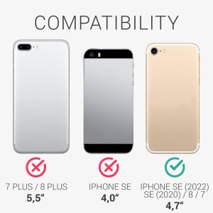Husa Kwmobile pentru Apple iPhone SE (2022)/iPhone SE (2020)/iPhone 8, Roz inchis, Silicon, KWM0000134I018C - Img 5