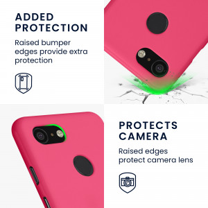 Husa Kwmobile pentru Google Pixel 3, Roz, Silicon, 45967.77 - Img 4