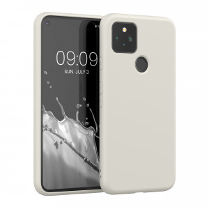 Husa kwmobile pentru Google Pixel 5, Silicon, Alb, 53778.02 - Img 1