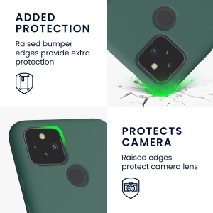 Husa Kwmobile pentru Google Pixel 5, Verde, Silicon, KWM0000122K037C - Img 3